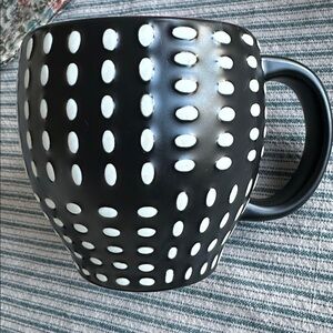 Starbucks Black Mug with White Dots